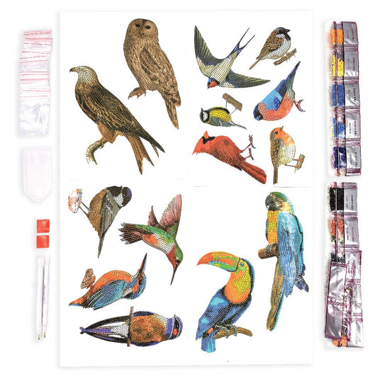 CA-WST03: Crystal Art Home Décor Decals - BIRDS