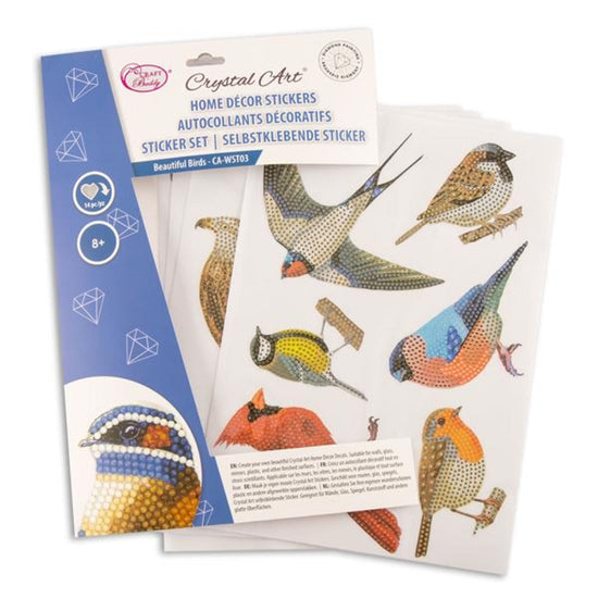 CA-WST03: Crystal Art Home Décor Decals - BIRDS