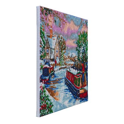 CAK-A131L: "Snowy Canal" 40x50cm Crystal Art Kit