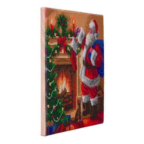 CAK-A140M: "Santa's Stocking" 30x30cm Crystal Art Kit