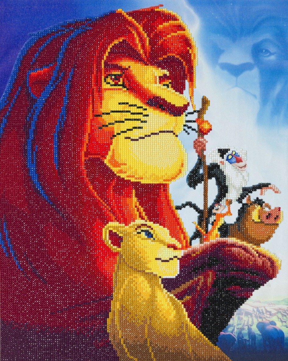 CAK-DNY704L: The Lion King Medley, 40x50cm Crystal Art Kit