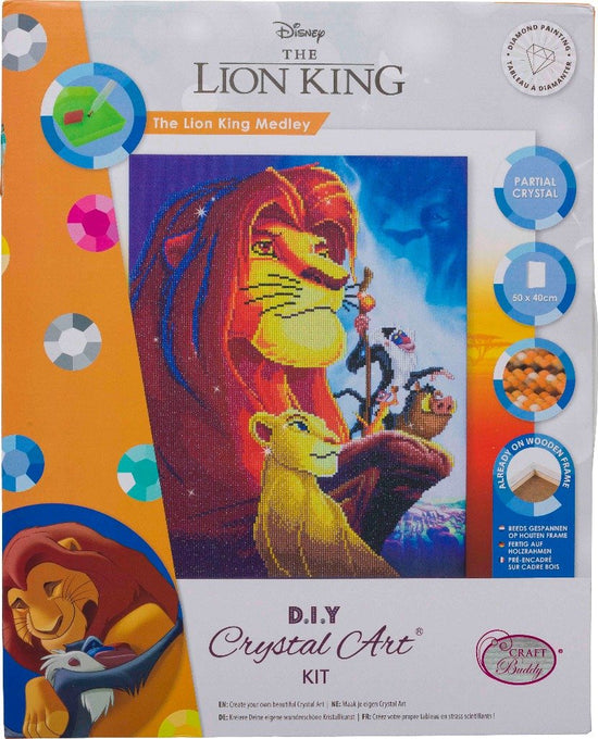 CAK-DNY704L: The Lion King Medley, 40x50cm Crystal Art Kit