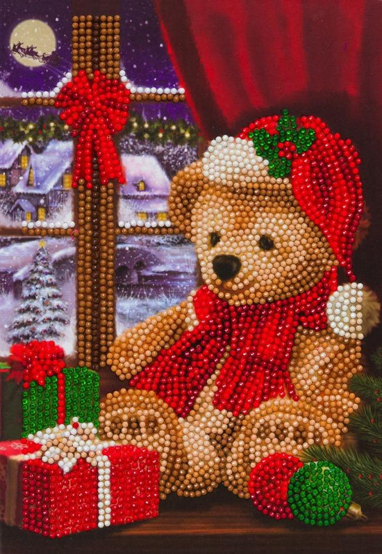 CANJ-14: "Festive Teddy" Crystal Art Notebook