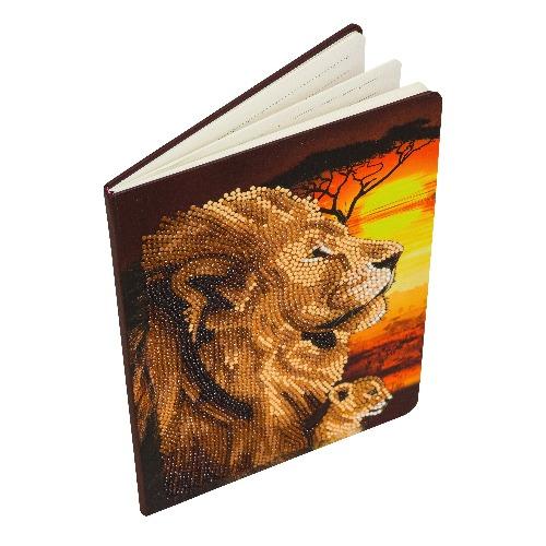 CANJ-16: "Lions of the Savannah" Crystal Art Notebook