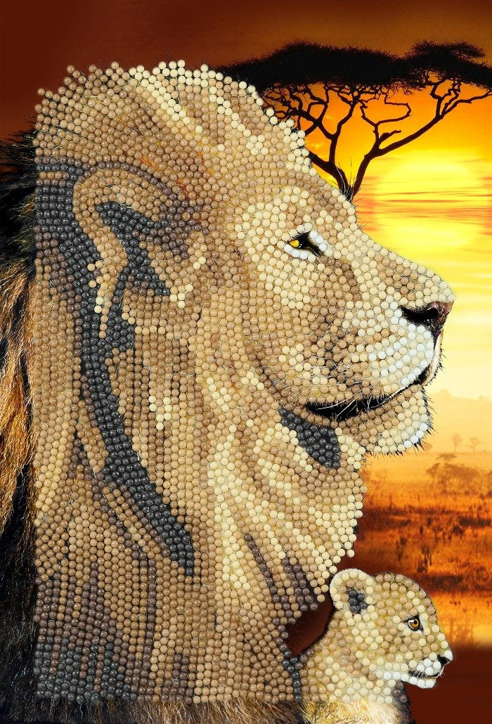 CANJ-16: "Lions of the Savannah" Crystal Art Notebook