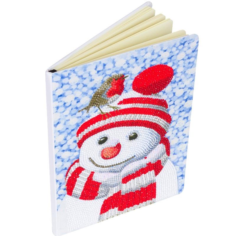 CANJ-6 "Friendly Snowman", Crystal Art Notebook