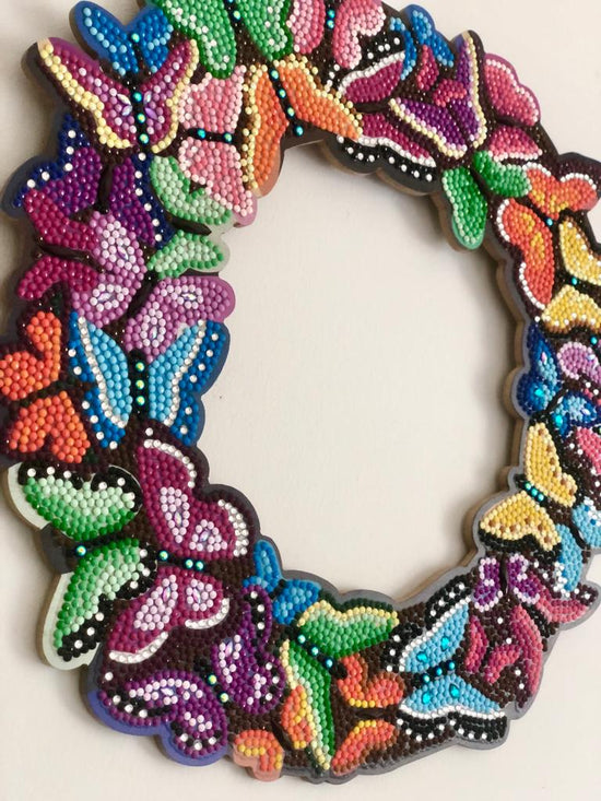 CA-WR7: Craft Buddy Crystal Art Butterfly Wreath Kit