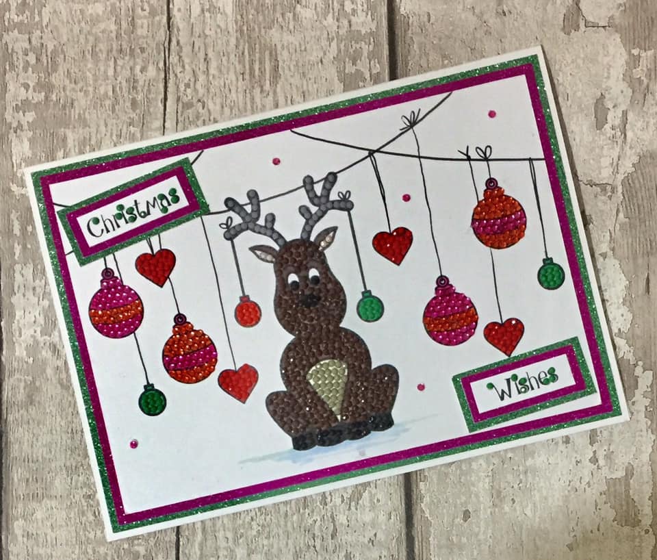 CCST16: Craft Buddy Jolly Reindeer A5 Crystal Art Stamp Set