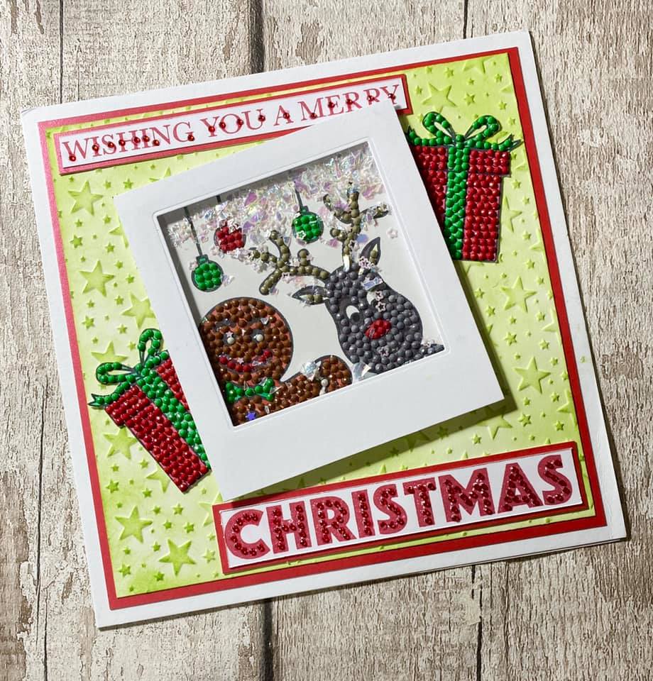 CCST16: Craft Buddy Jolly Reindeer A5 Crystal Art Stamp Set