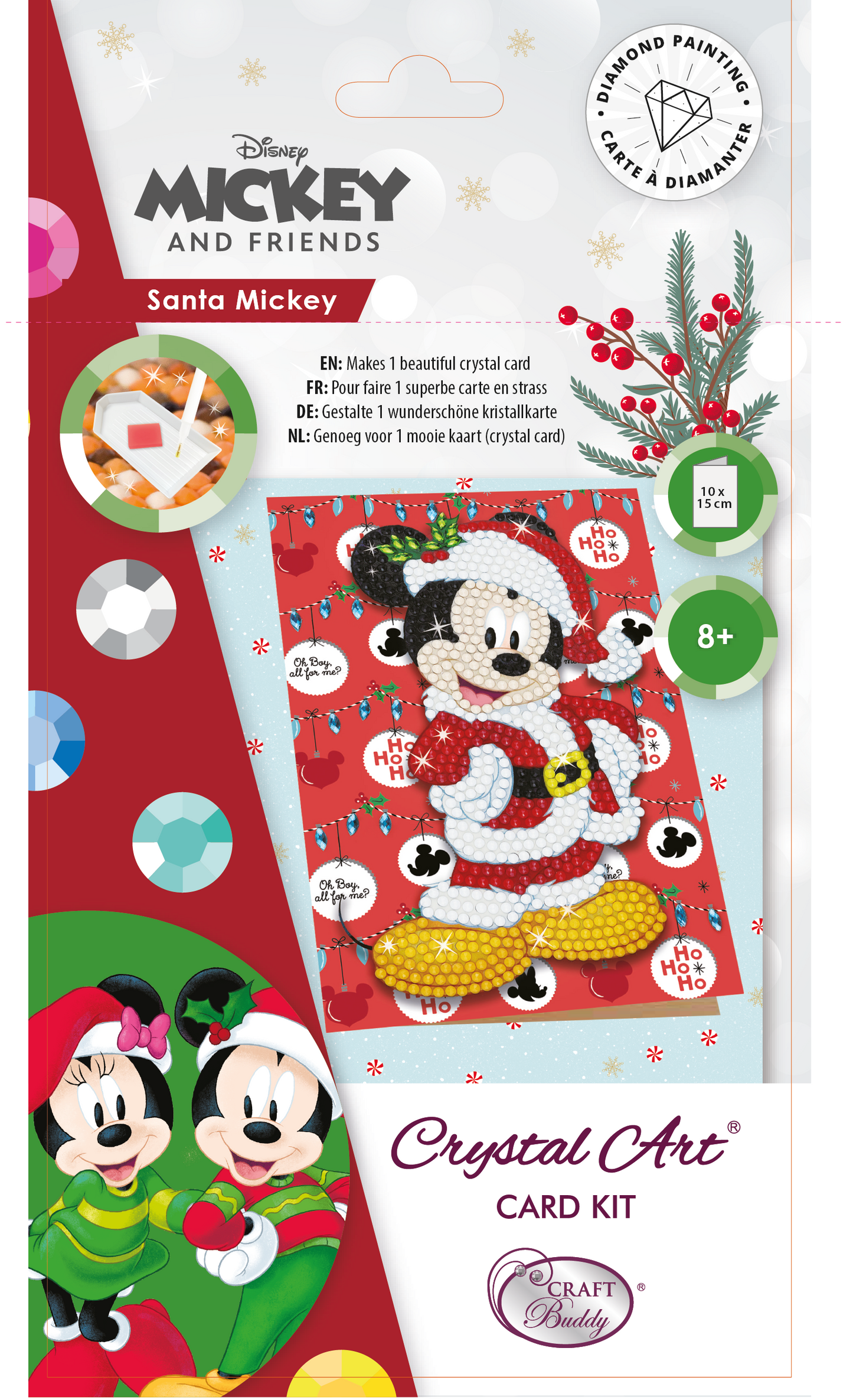 CCK-10x15DNY03: Santa Mickey 10x15cm card