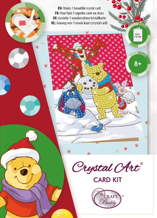 CCK-10x15DNY05: Winter Winnie the Pooh 10x15cm card