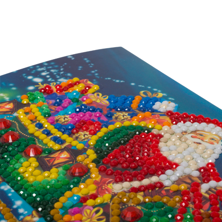 CCK-11x22C7: Santa's Sleigh, 11x22cm Crystal Art Card