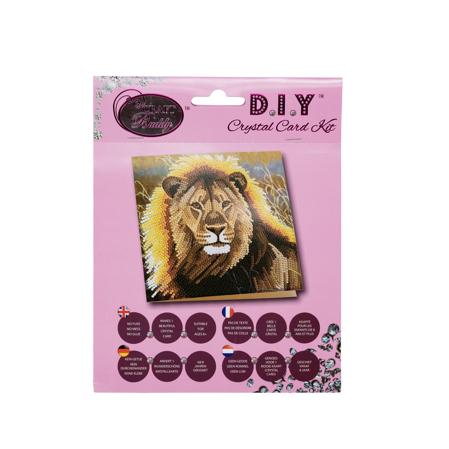 CCK-A13: "Resting Lion" Crystal Card Kit