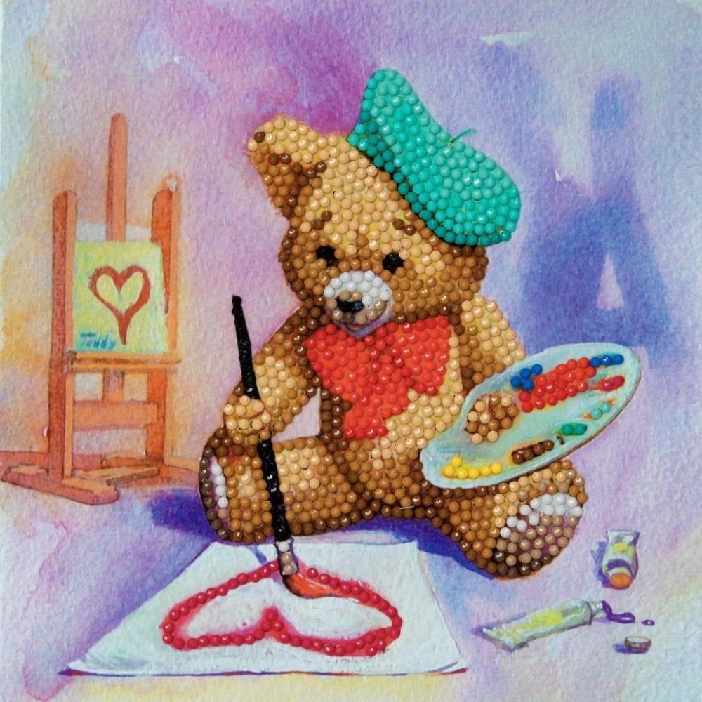 CCK-A16: "Teddy Crystal Artist" Crystal Card Kit