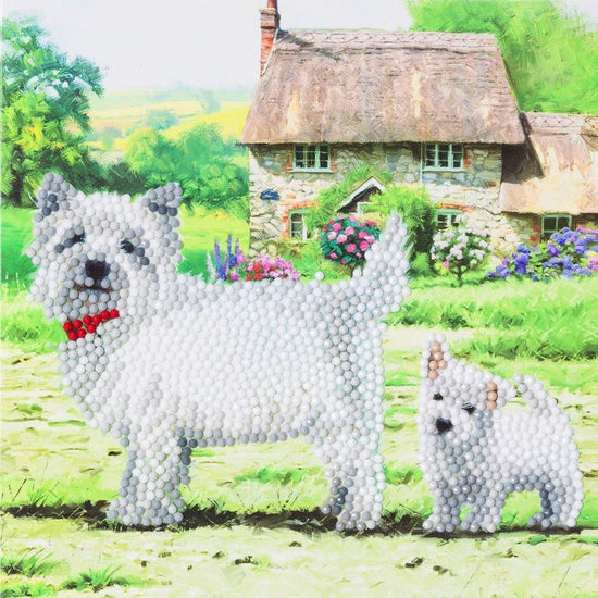 CCK-A52 "Westie Dogs" Crystal Art Card Kit