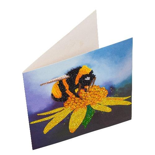 CCK-A81: "Bumblebee" 18x18cm Crystal Art Card