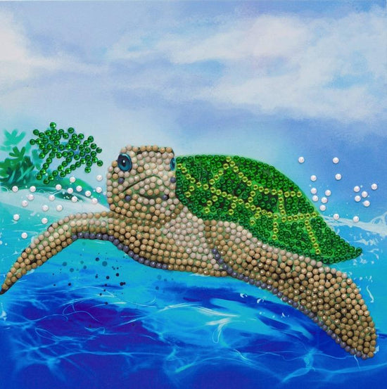 CCK-A84: "Turtle Paradise" 18x18cm Crystal Art Card