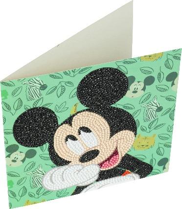 CCK-DNY805: Happy Mickey, 18x18cm Crystal Art Card