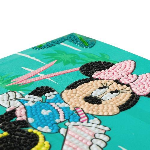 CCK-DNY807: Minnie on Holiday, 18x18cm Crystal Art Card