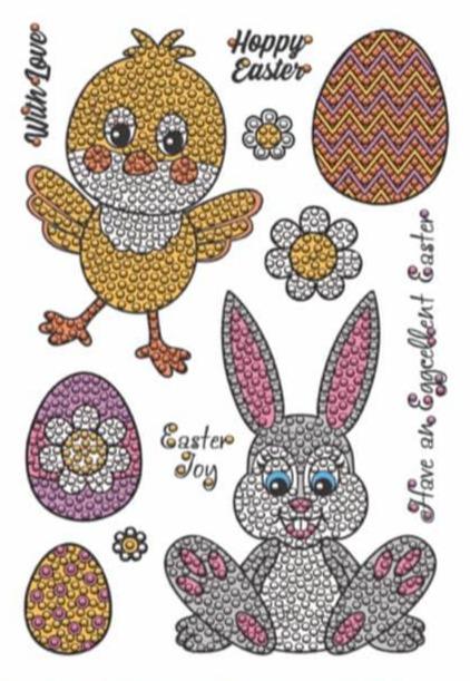 CCST18: Craft Buddy Easter Party, Crystal Art A5 Stamp Set