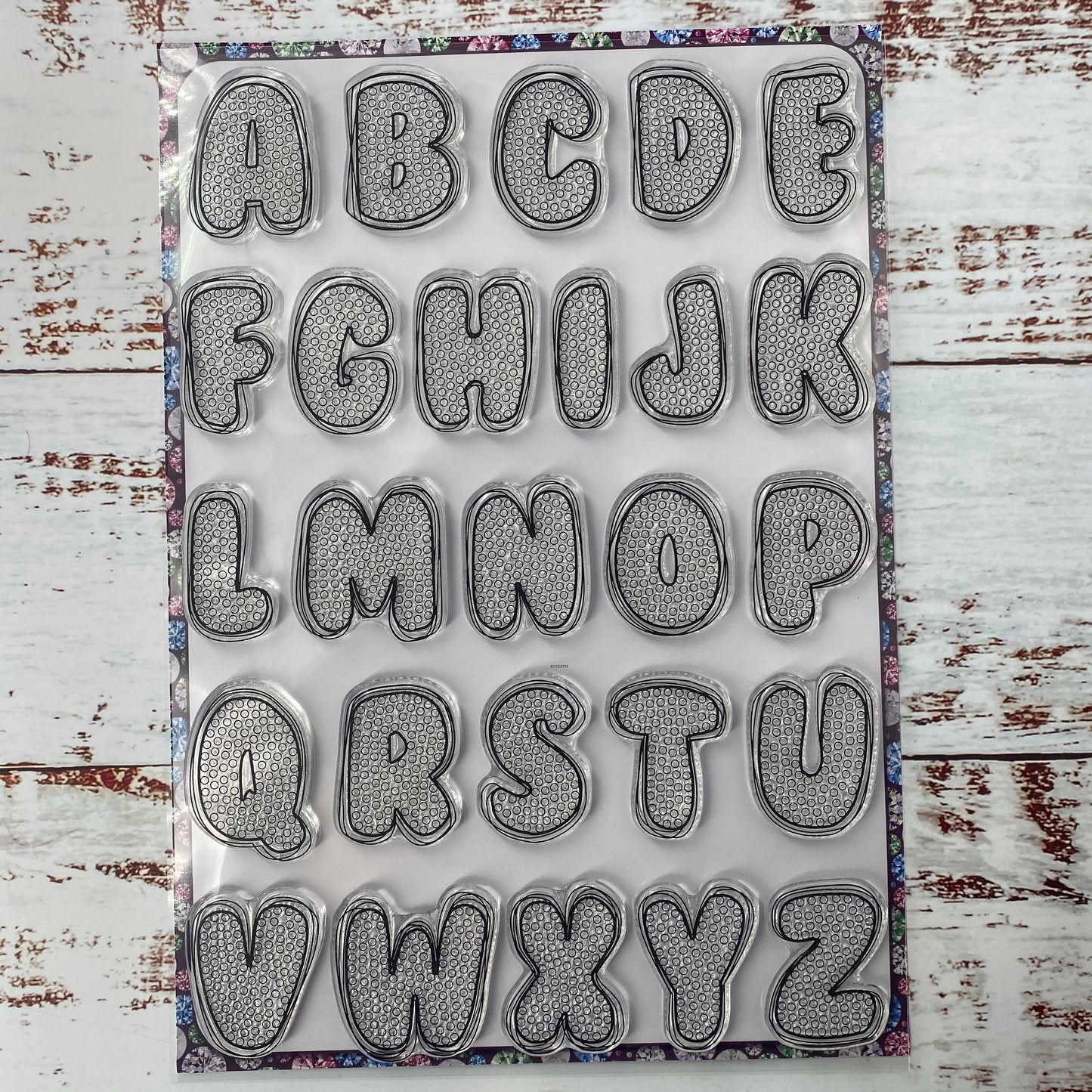 CCST42: Sparkling Alphabet A4 Crystal Art Stamp Set