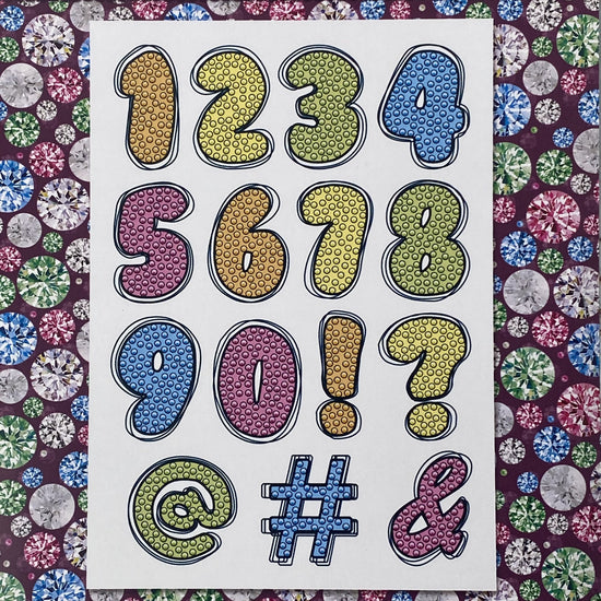 CCST43: Sparkling Numbers A5 Crystal Art Stamp Set