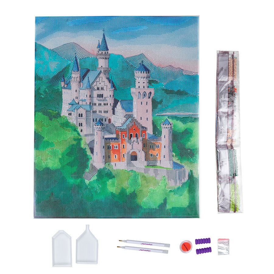 Load image into Gallery viewer, &amp;quot;Castle&amp;quot; Crystal Art Kit 40x50cm Contents
