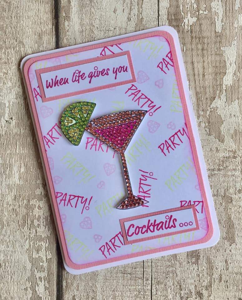 CCST12 - Craft Buddy Crystal Art Stamp Sets - Cocktail Sparkle Stamp Set