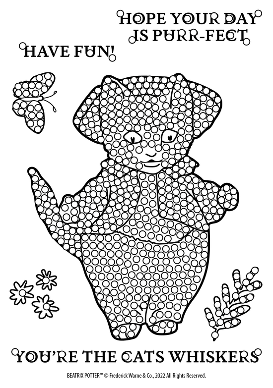 CCST-PR01: Peter Rabbit Crystal Art A6 Stamp Set - Tom Kitten