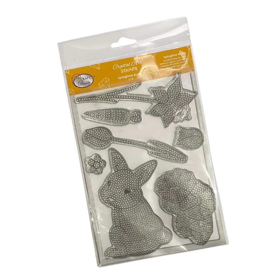 Crystal Art A5 Stamp Set - Springtime Bunny Front Packaging 