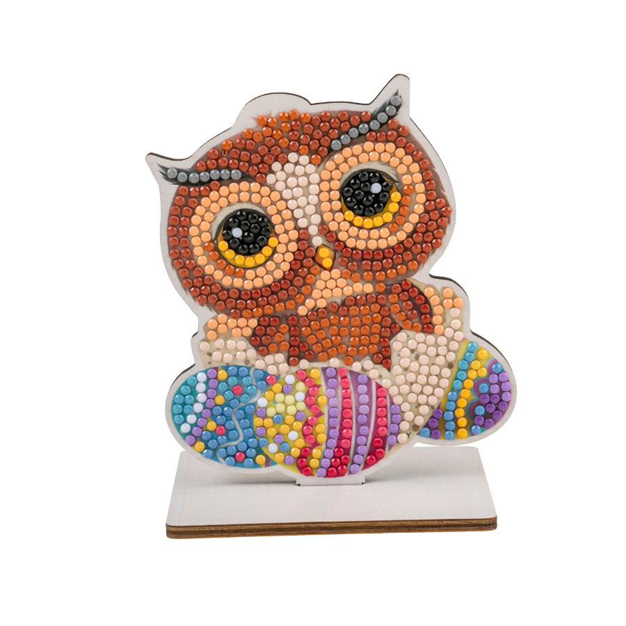 Crystal Art Home Ornaments - Easter Set Of 6 Owl front 