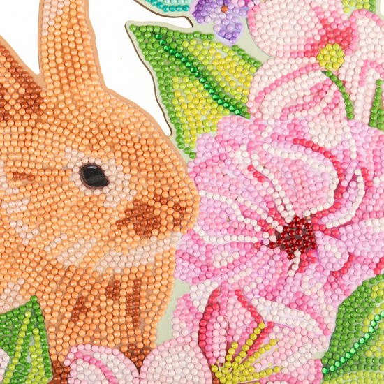 Crystal Art Wreath Kit - Easter Close up