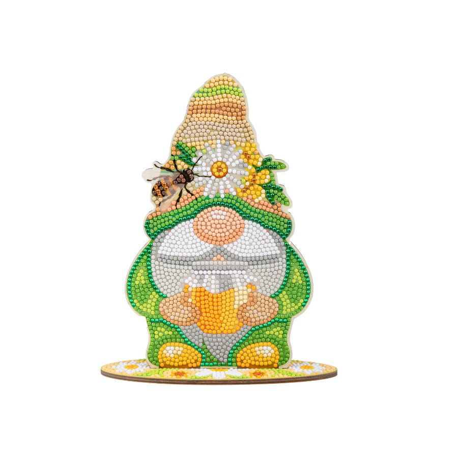 Crystal Art XL Buddies - Gnome Family front green gnome