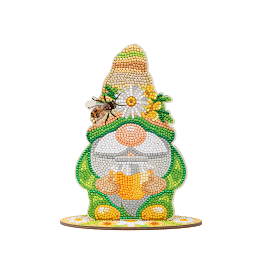 Crystal Art XL Buddies - Gnome Family front green gnome