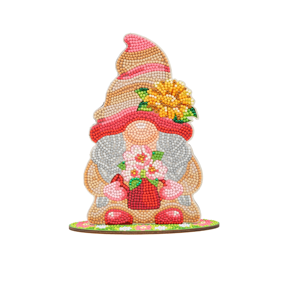 Crystal Art XL Buddies - Gnome Family front pink gnome