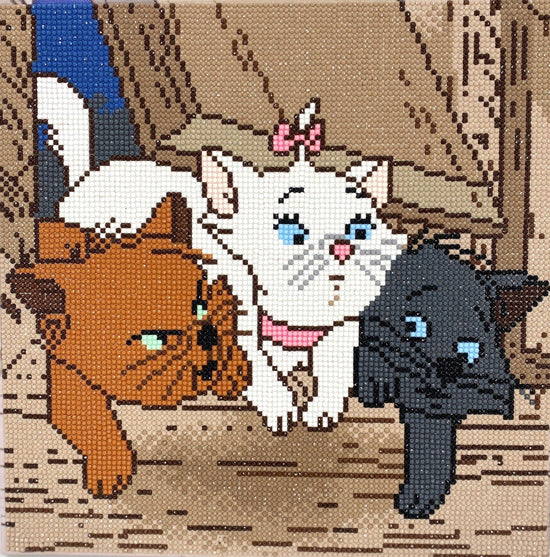 CAK-DNY710M: The Aristocats Kittens, 30x30cm Crystal Art Kit