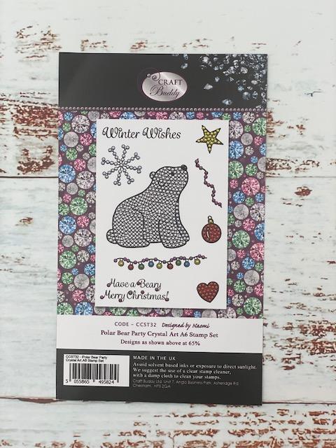 CCST32: Craft Buddy Crystal Art Polar Bear Party A6 Stamp Set