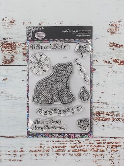 CCST32: Craft Buddy Crystal Art Polar Bear Party A6 Stamp Set