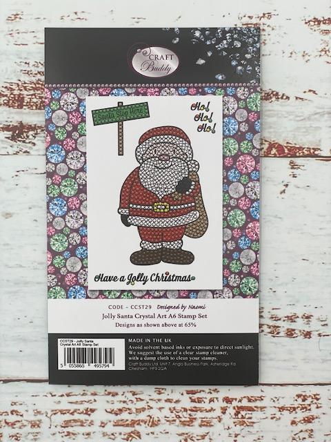 CCST29: Craft Buddy Crystal Art Jolly Santa A6 Stamp Set