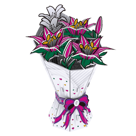 P3D022: Craft Buddy 3D Colour Me! Puzzle Kits - Luscious Lilies