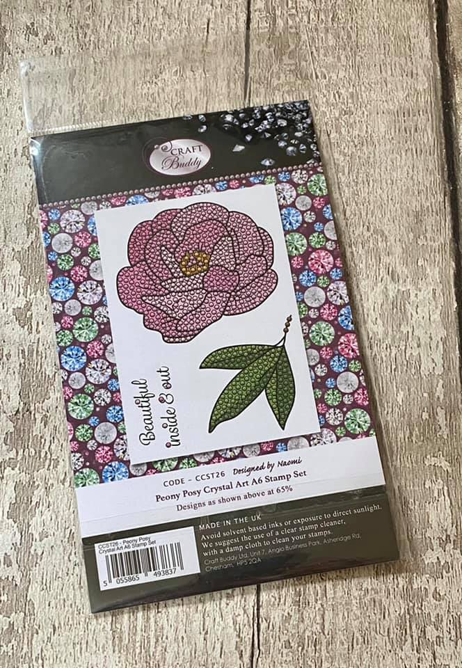 CCST26: Peony Posy Crystal Art A6 Stamp Set