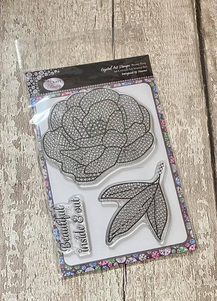 CCST26: Peony Posy Crystal Art A6 Stamp Set