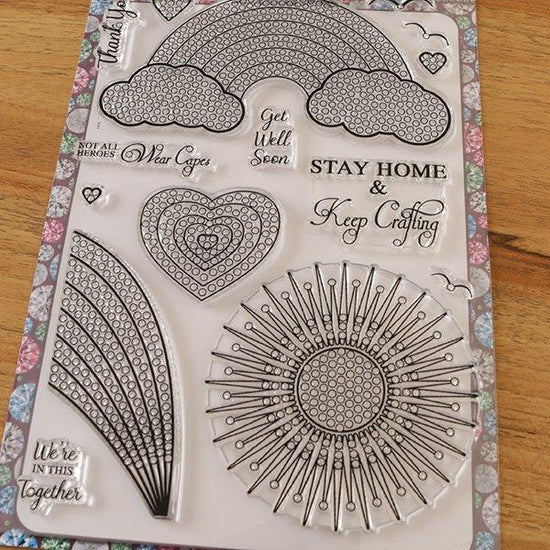 CCST11 - Craft Buddy Crystal Art Stamp Sets - Over The Rainbow