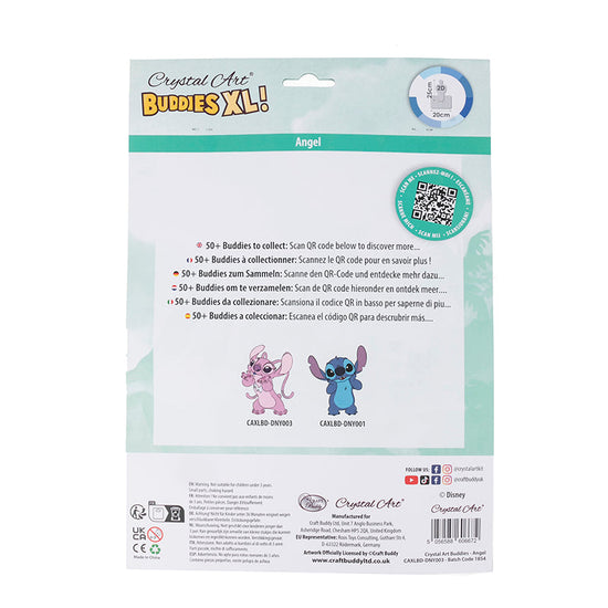 Angel Disney crystal art buddies XL back packaging