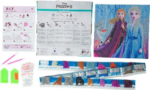 CAK-DNY700M: Elsa, Anna & Olaf, 30x30cm Crystal Art Kit