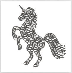 Silver Unicorn - "Spring" Crystal Art Motifs (With tools)