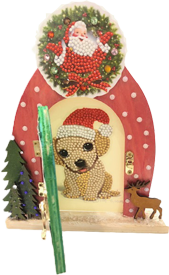 Animal Club International Puppy  - "Christmas" Crystal Art Motifs (With Tools) - CAMK-46