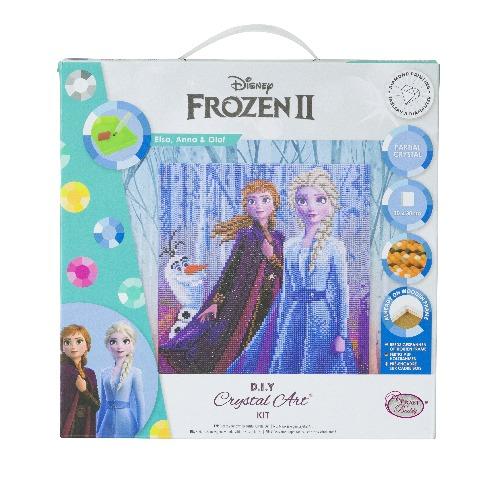 CAK-DNY700M: Elsa, Anna & Olaf, 30x30cm Crystal Art Kit