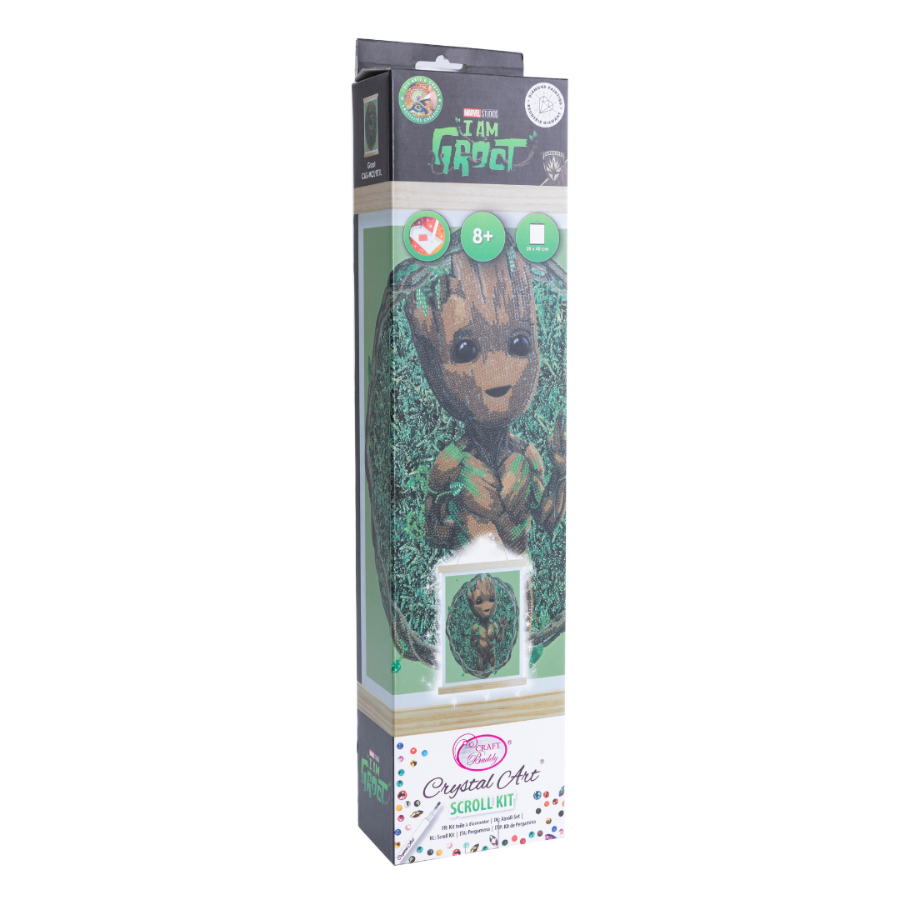 "Groot" Crystal Art Scroll Kit 35x45cm Front Packaging