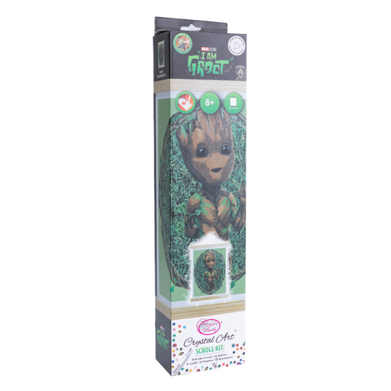 "Groot" Crystal Art Scroll Kit 35x45cm Front Packaging